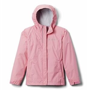 Columbia Girls Pink Arcadia Lightweight Hooded Rain Jacket Size M 10-12